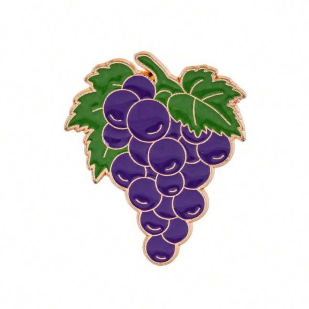 🍇 Grape Enamel Pin – Cute Fruit Lapel Accessory